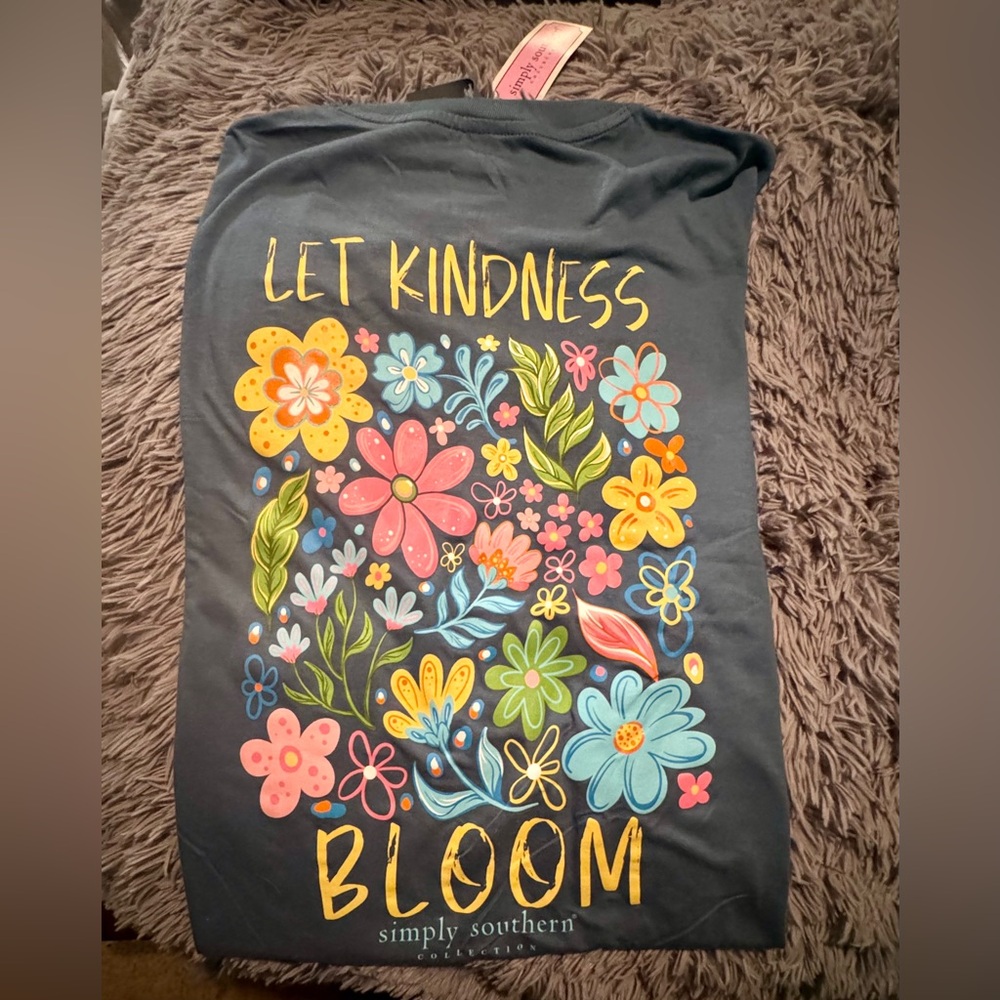 Simply Southern Floral Graphic Tee - Blue and Yellow